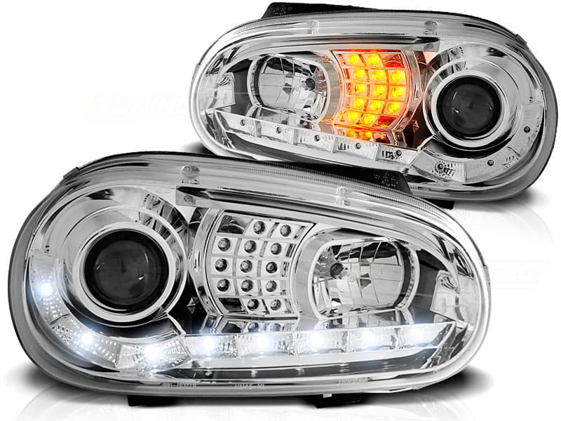 Predné svetlá VW Golf 4 Devil Eyes Chrome