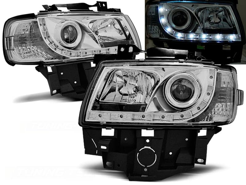 Predné svetlá VW T4 96-03 Devil Eyes Chrome