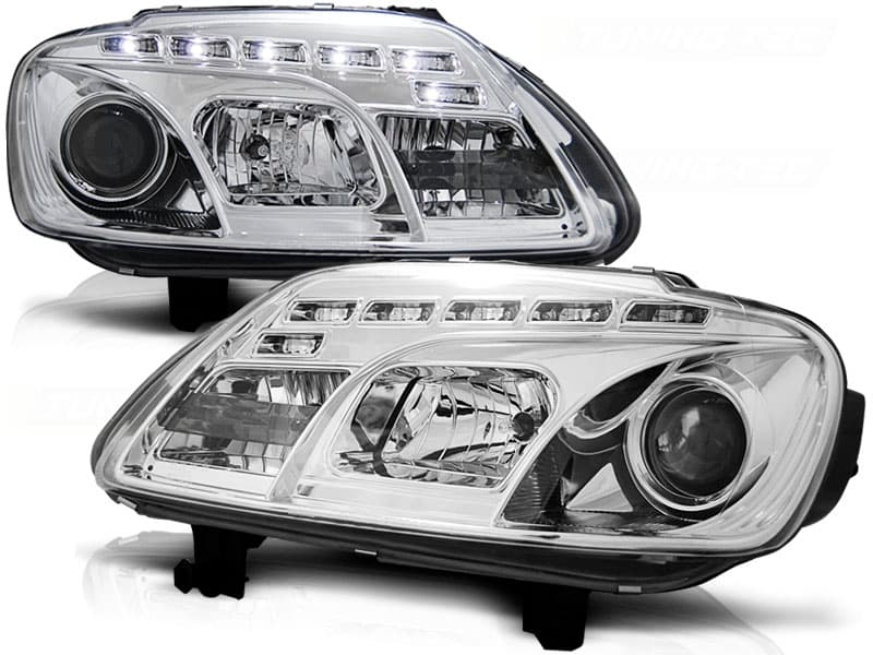 Predné svetlá VW Touran/Caddy Devil Eyes Chrome