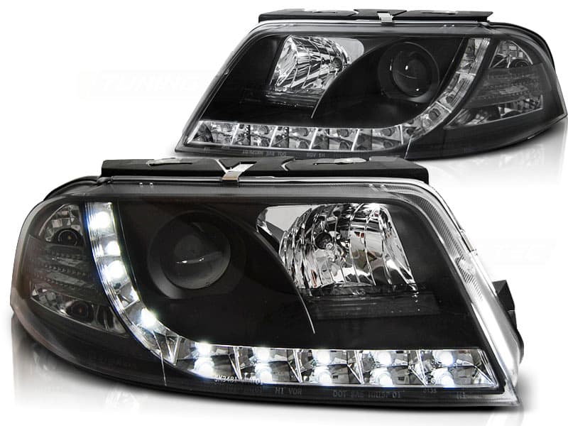 Predné svetlá VW Passat B5 3BG s denným svietením Devil Eyes Black