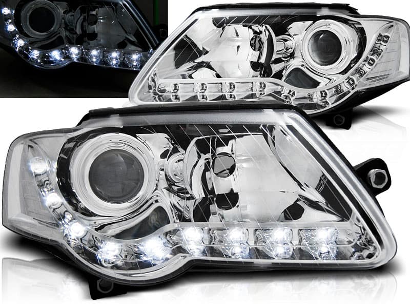 Predné svetlá VW Passat 3C B6 DE Chrome