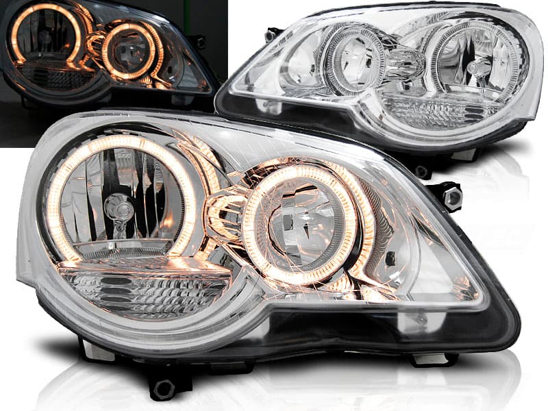 Predné svetlá VW Polo 9N3 Depo Chrome