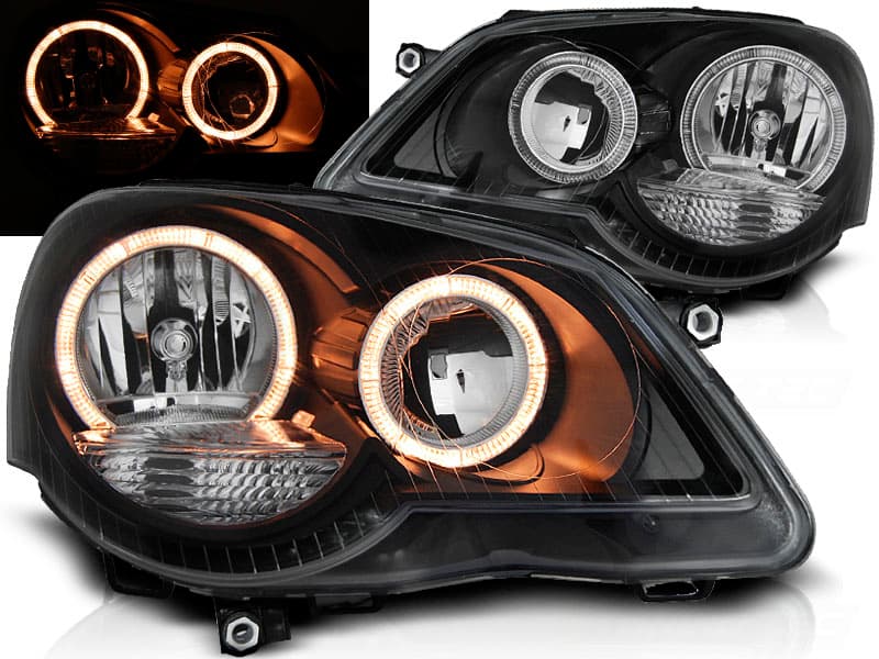 Predné svetlá VW Polo 9N3 Depo Black