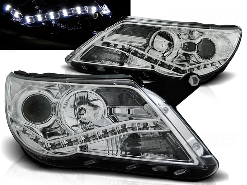 Predné svetlá VW Tiguan 07-11 Devil Eyes Chrome - F2