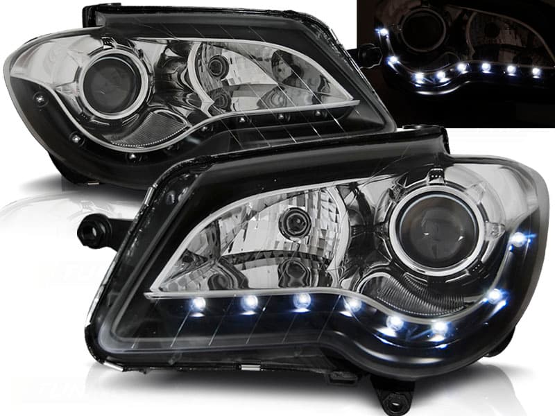 Predné svetlá VW Touran 06-10 Devil Eyes Black