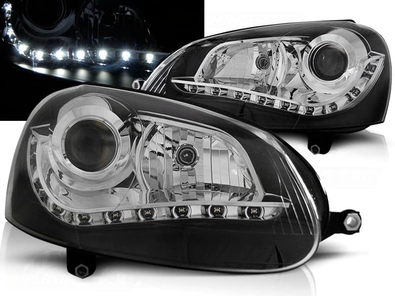 Predné svetlá VW Golf 5 DE Black