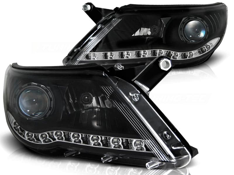 Predné svetlá VW Tiguan 07-11 Devil Eyes Black - I1