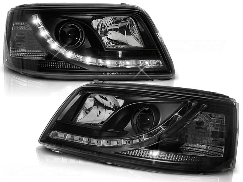 Predné svetlá VW T5 03-09 DRL Devil Eyes Black