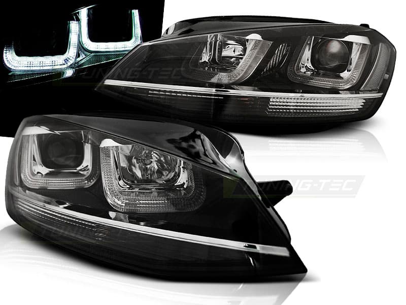 Predné svetlá VW Golf 7 U-Type Line Black Chrome