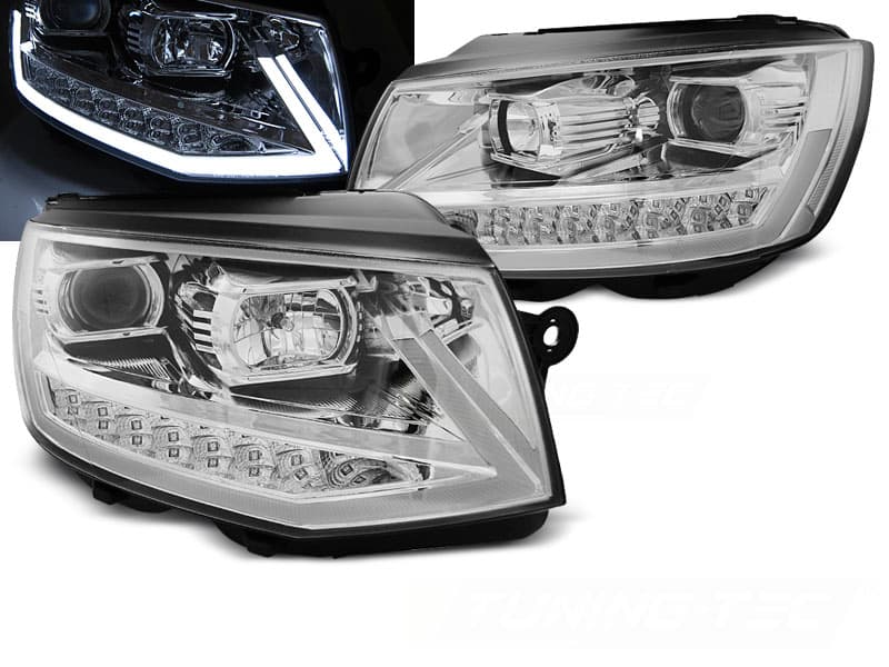 Predné svetlá VW T6 LED Dynamic Chrome