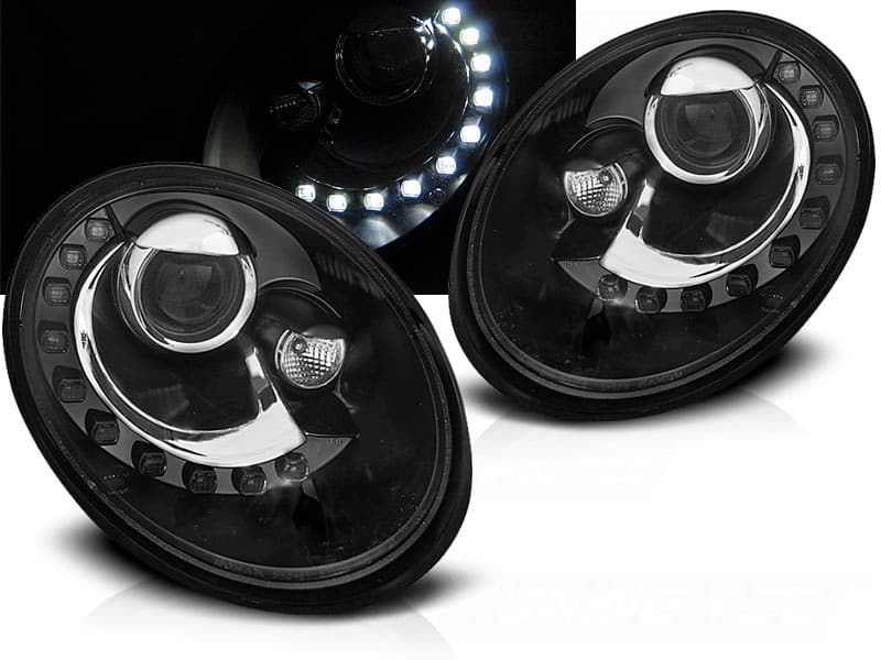 Predné svetlá VW New Beetle 06-12 LED Black