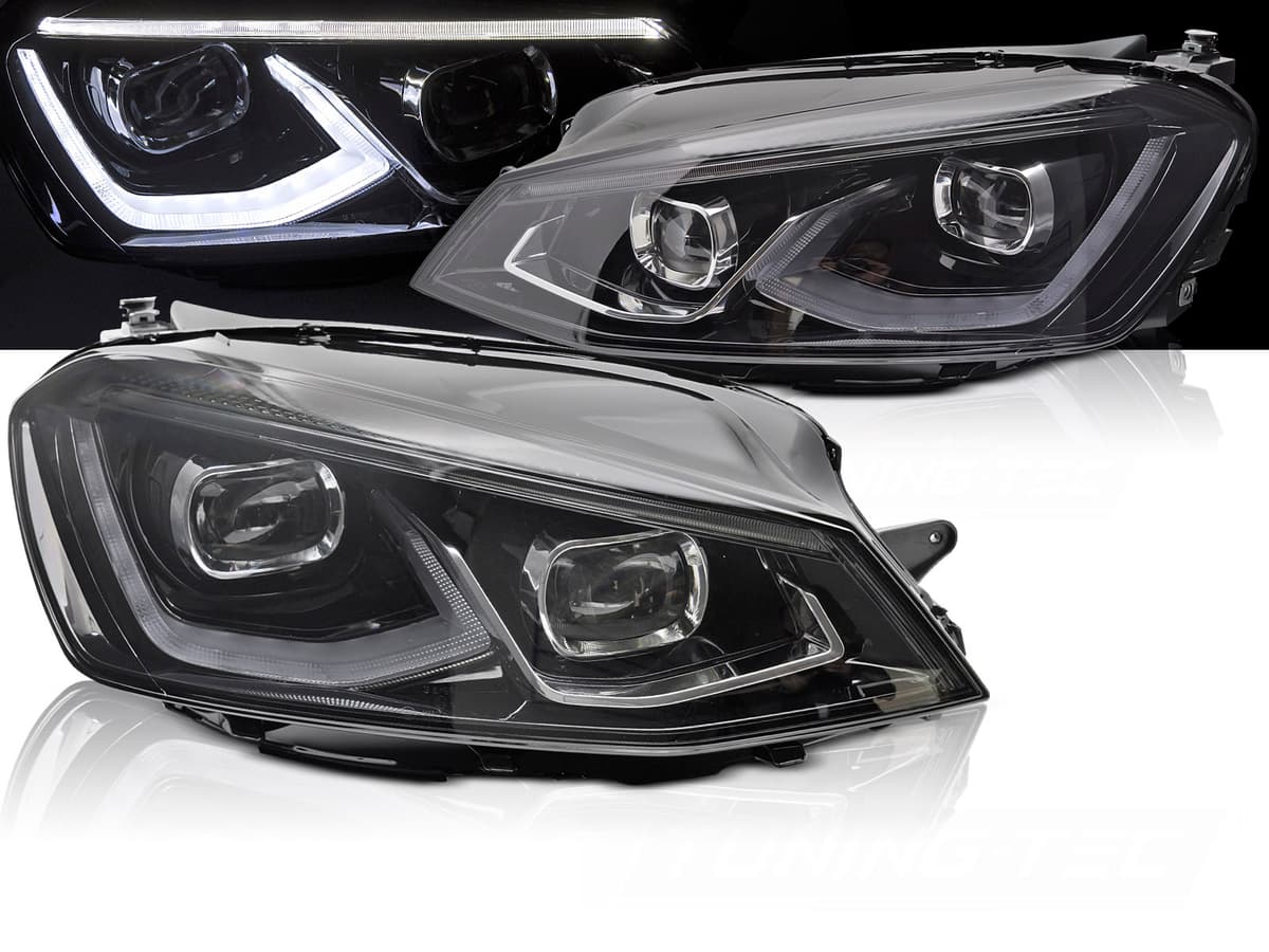 Predné svetlá VW Golf 7 Full LED Black