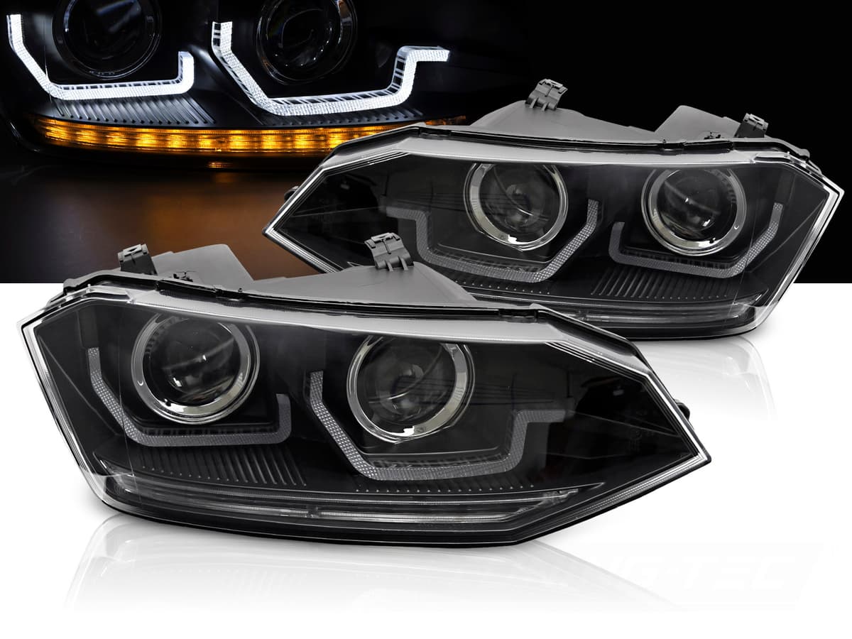 Predné svetlá VW Polo 2G LED Dynamic Black