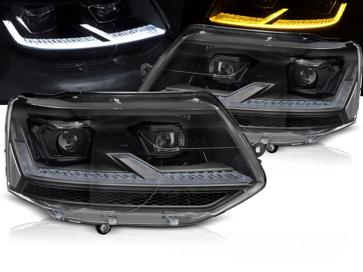 Predné svetlá VW T5.1 10-15 Full LED Black