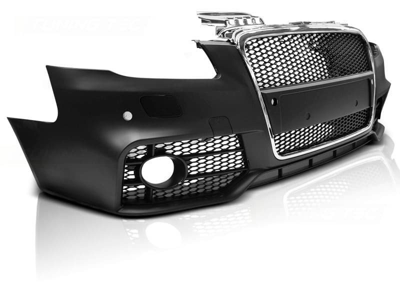 Predný nárazník Audi A4 04-08 Sport PDC Black Chrome