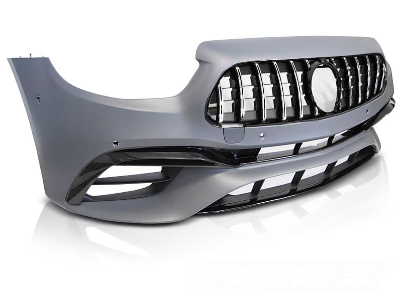 Predný nárazník Mercedes W213 20-23 Look Sport PDC Chrome