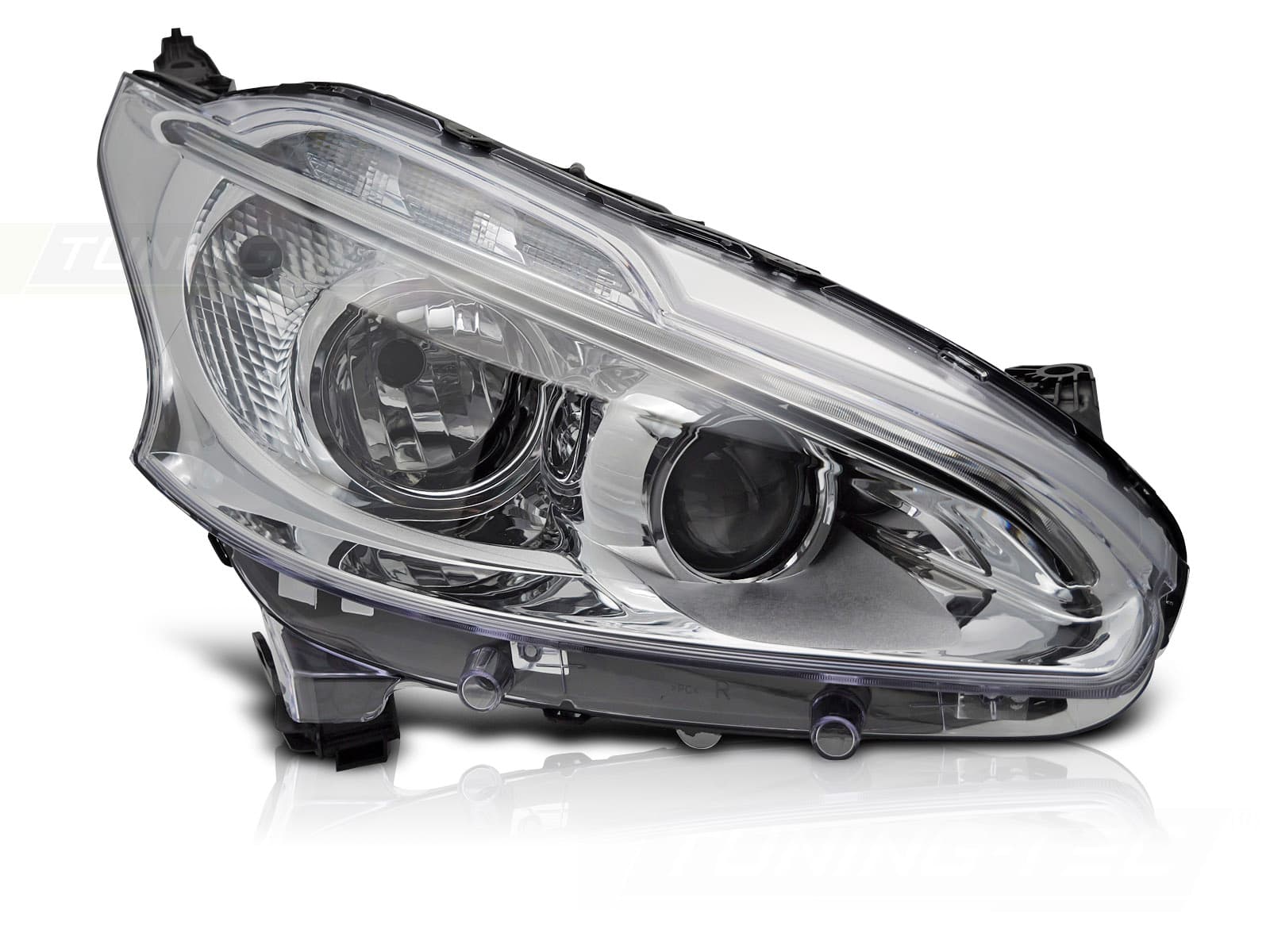 Predné svetlo Peugeot 208 12-15 Chrome LED pravé