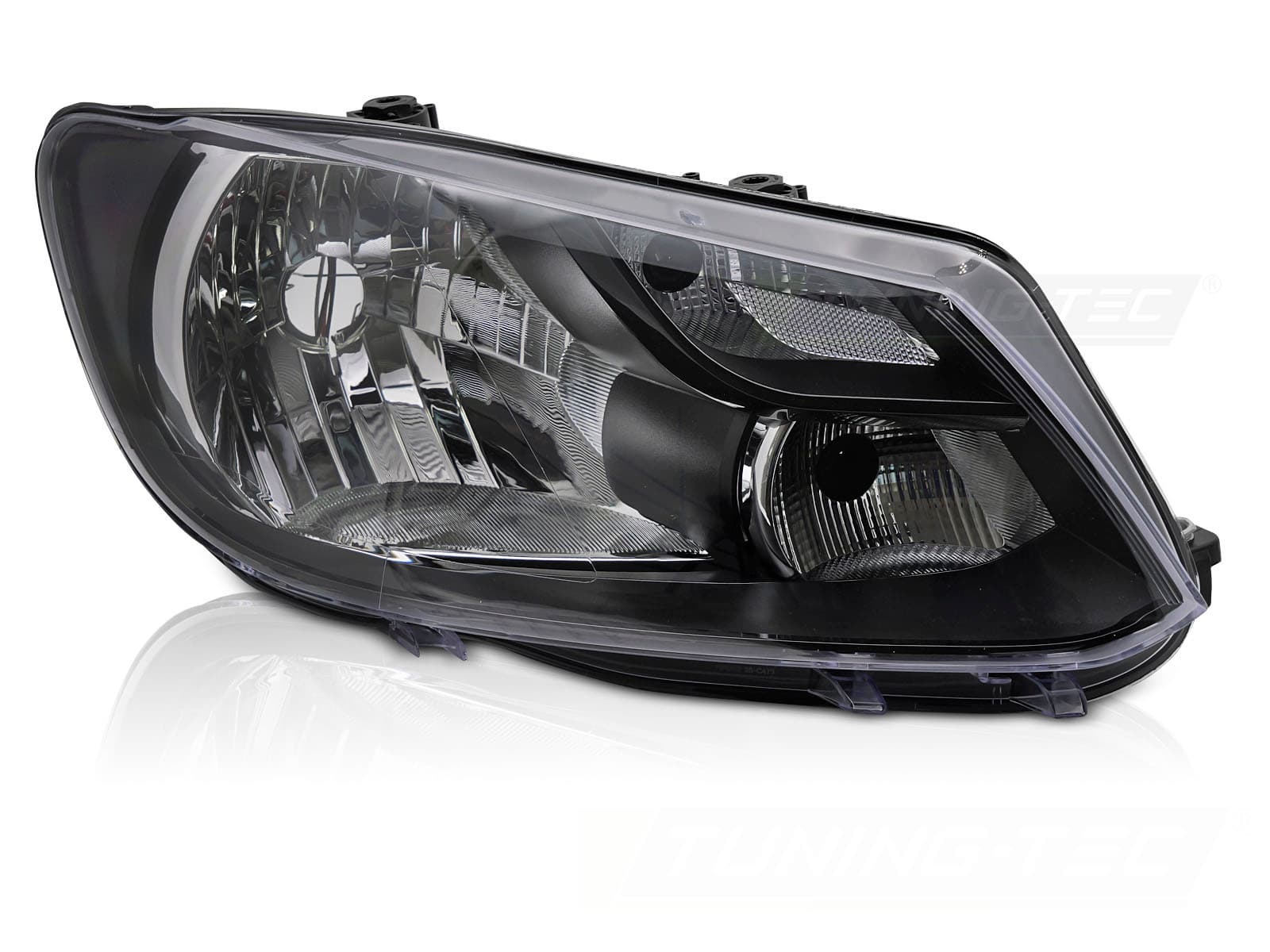 Predné svetlo VW Caddy 11-14 Black pravé H4 TYC