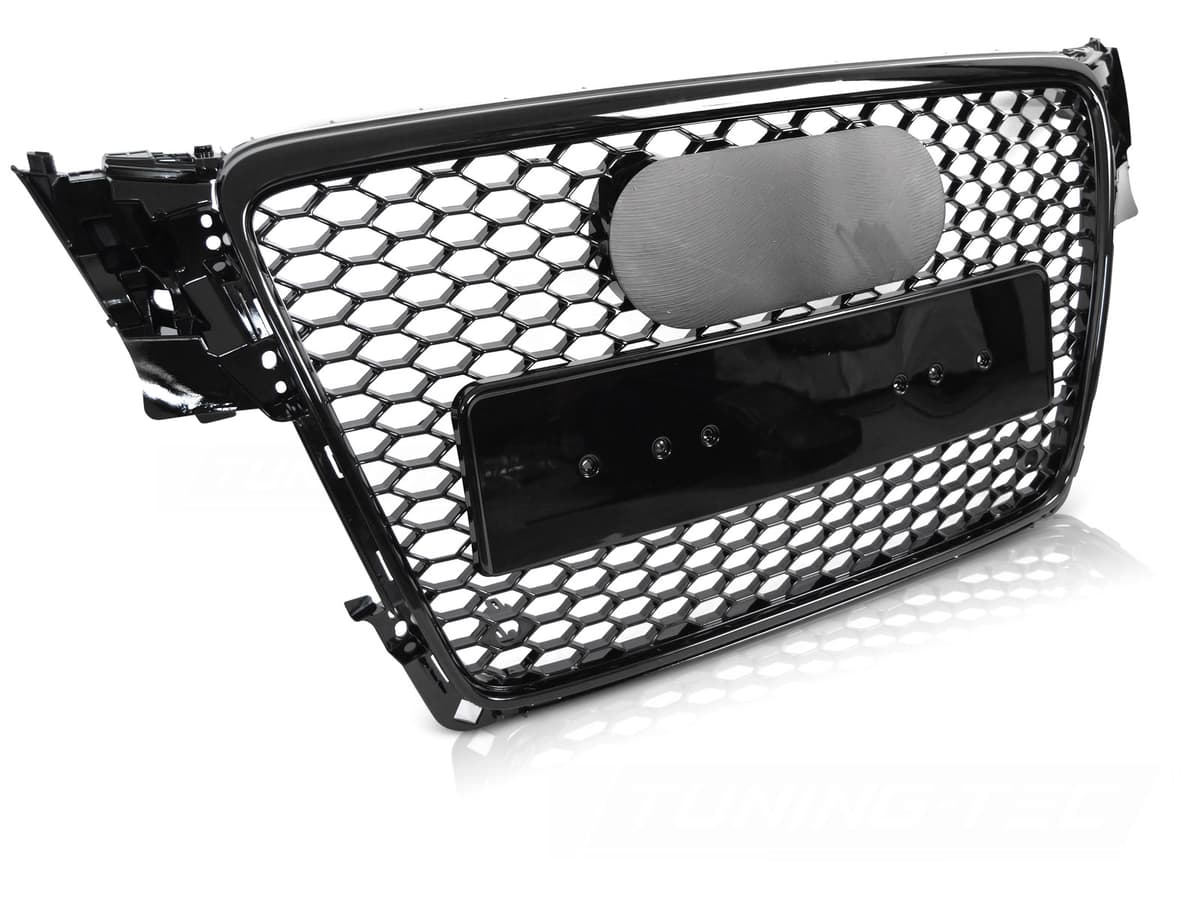 Predná maska Audi A4 B8 08-11 Sport Glossy Black PDC - 96