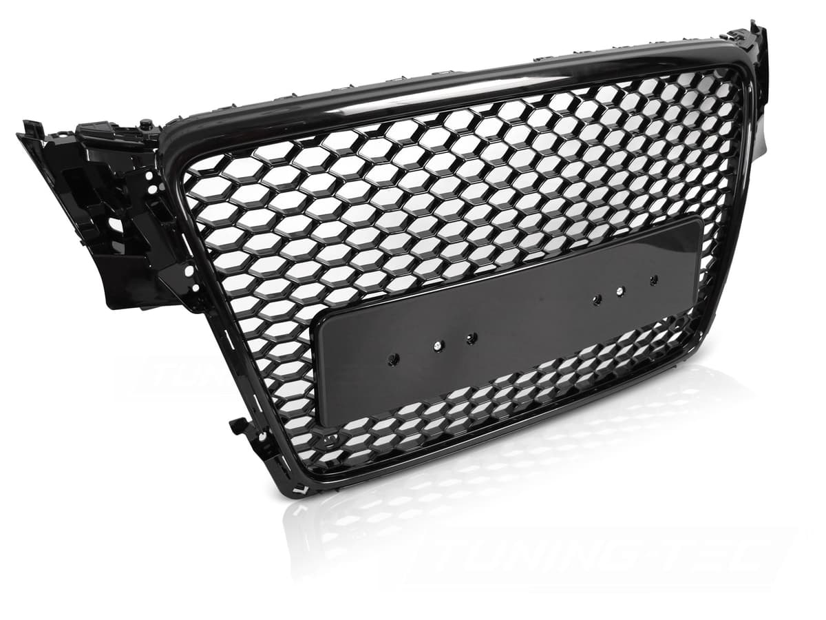 Predná maska Audi A4 B8 08-11 Sport Glossy Black PDC - 97