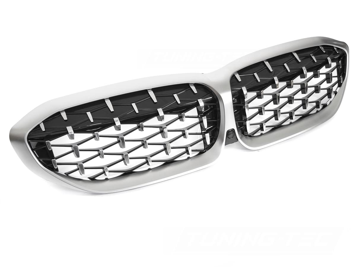 Predná maska BMW G20 / G21 19-22 Diamond Silver Matt Chrome