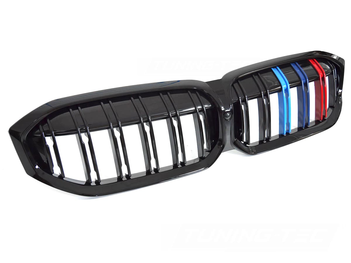 Predná maska BMW G20 / G21 LCI 22-26 Sport Glossy Black Tri-Colour Double Bar