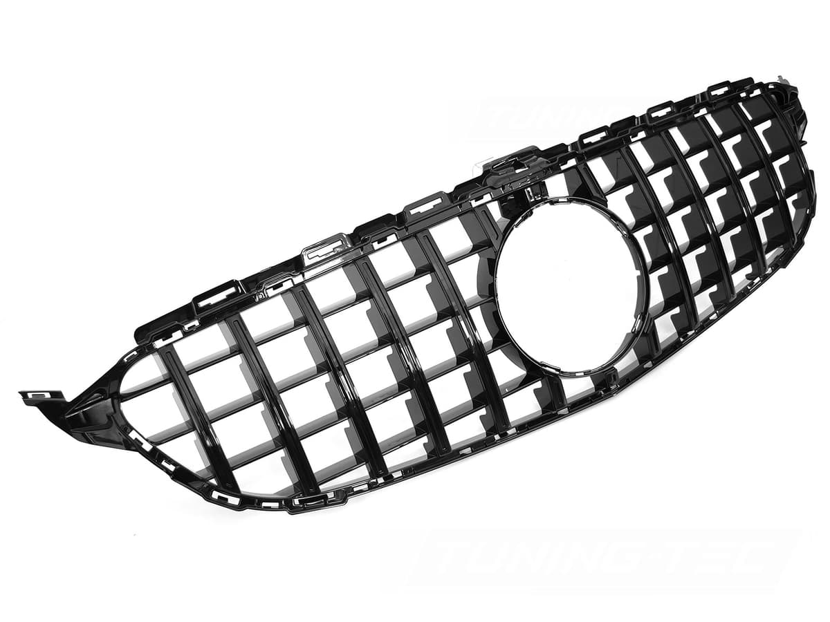 Predná maska Mercedes C-Trieda W205 14-21 / S205 14-21 / C205 15-23 / A205 16-23 GT Style Glossy Black