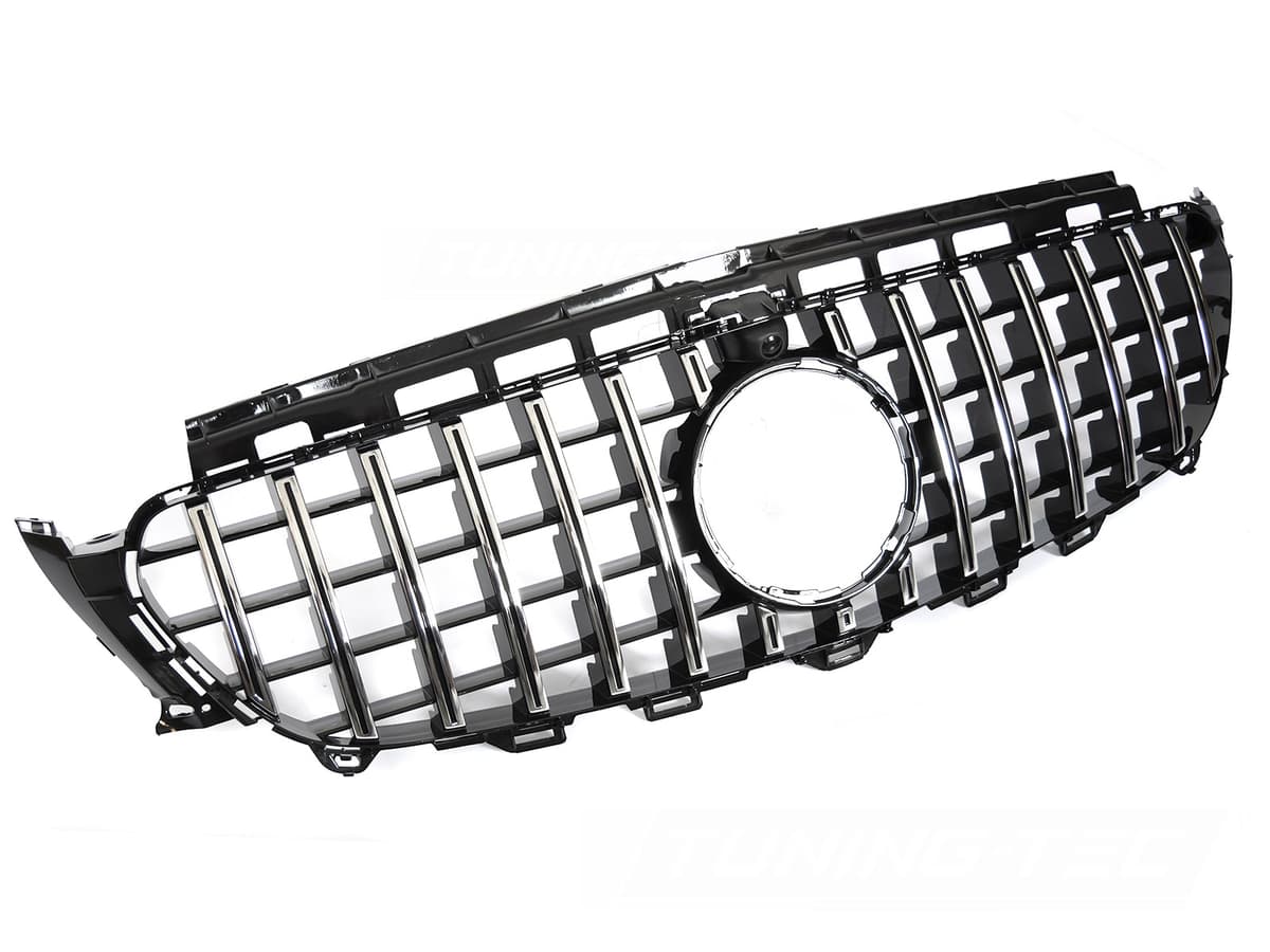 Predná maska Mercedes E-Trieda W213 / S213 16-19 GT Style Chrome Black with Camera Hole
