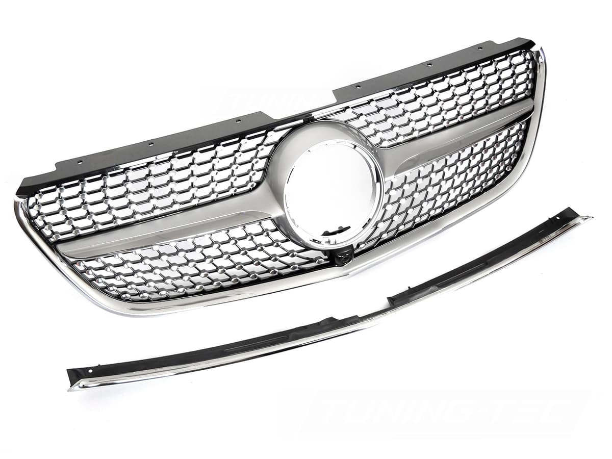 Predná maska Mercedes Vito W447 14-19 Diamond Silver-Chrome