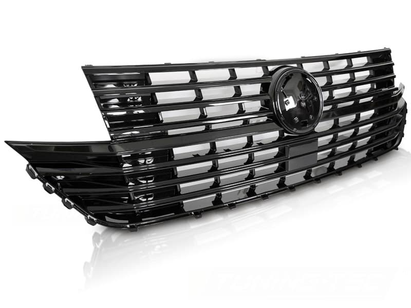 Predná maska VW T6.1 20- Glossy Black s podkladom pre logo