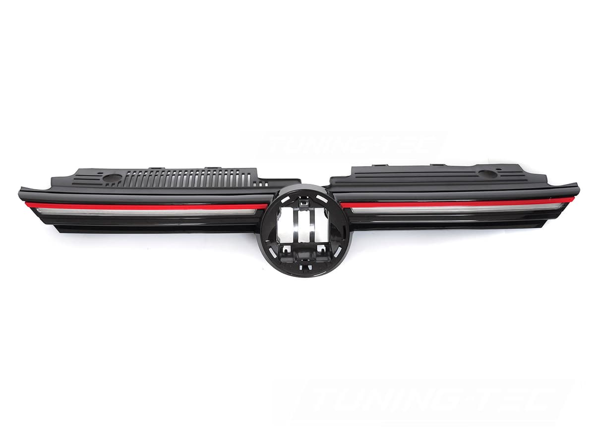 Predná maska VW Golf VIII 19-24 SPORT s LED Glossy Black with Red Line