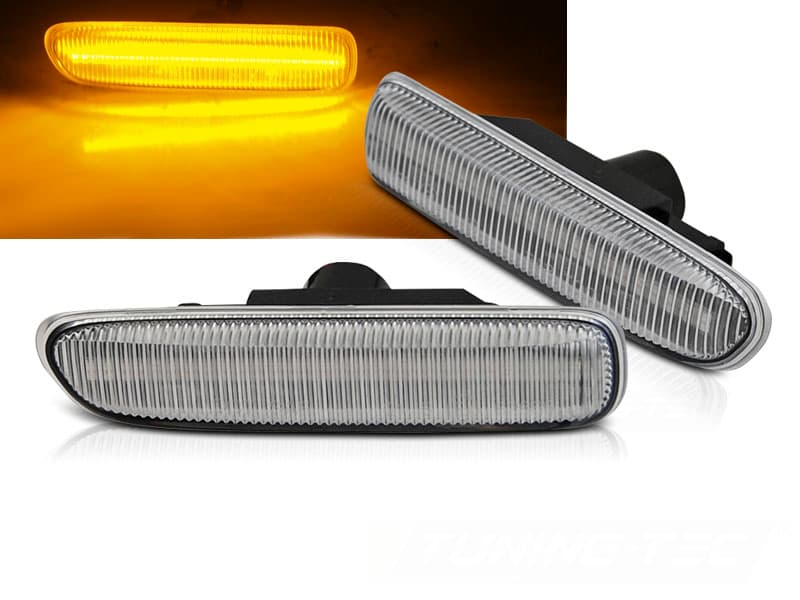 Bočné smerovky BMW E46 Chrome LED sekvenčné