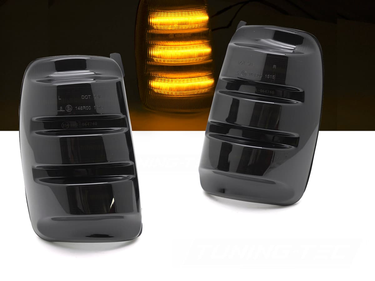 Bočné smerovky do zrkadla Ford Transit 13- Smoke LED SEQ