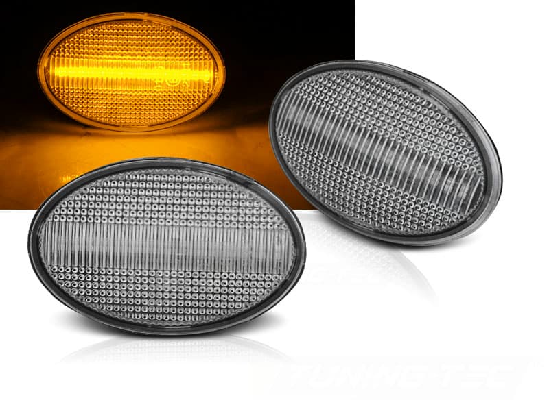 Bočné smerovky Opel Astra F / Corsa / Tigra White LED SEQ dynamické