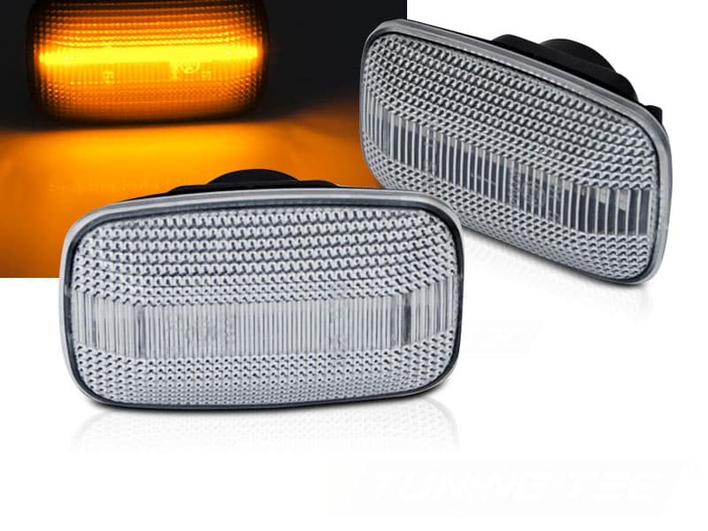 Bočné smerovky Toyota Land Cruiser 70 80 90 100 White LED SEQ