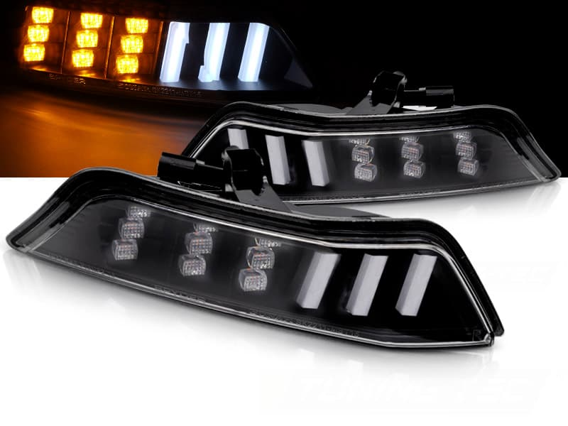 Predné smerovky Ford Mustang 15-17 Black LED SEQ