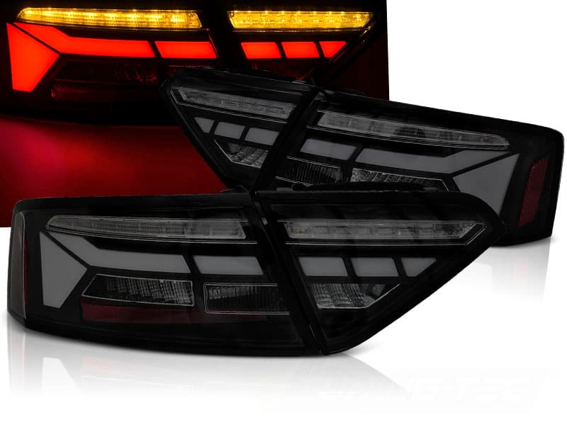 Zadné LED BAR svetlá Audi A5 8T 11-16 Black Smoke - K6