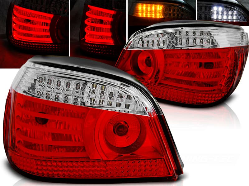 Zadné LED svetlá BMW E60 03-07 Red White - 94