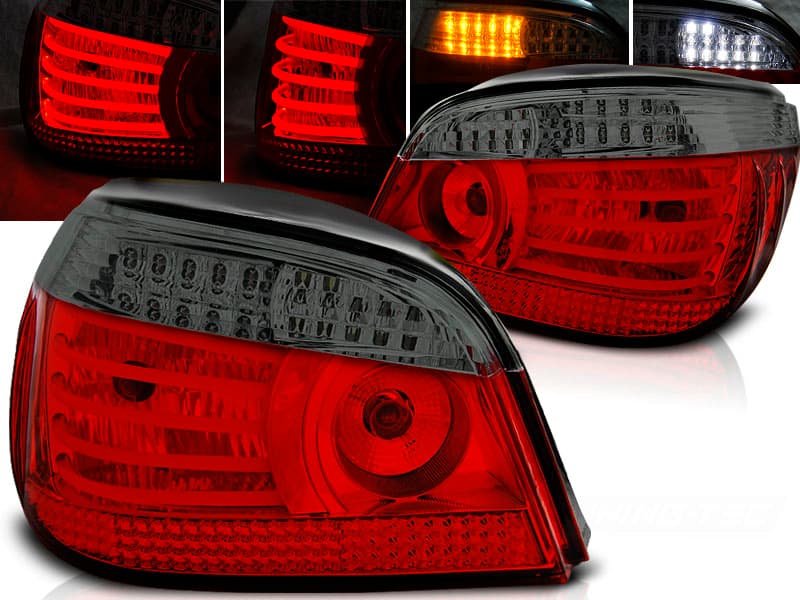 Zadné LED svetlá BMW E60 03-07 Red Smoke - 95