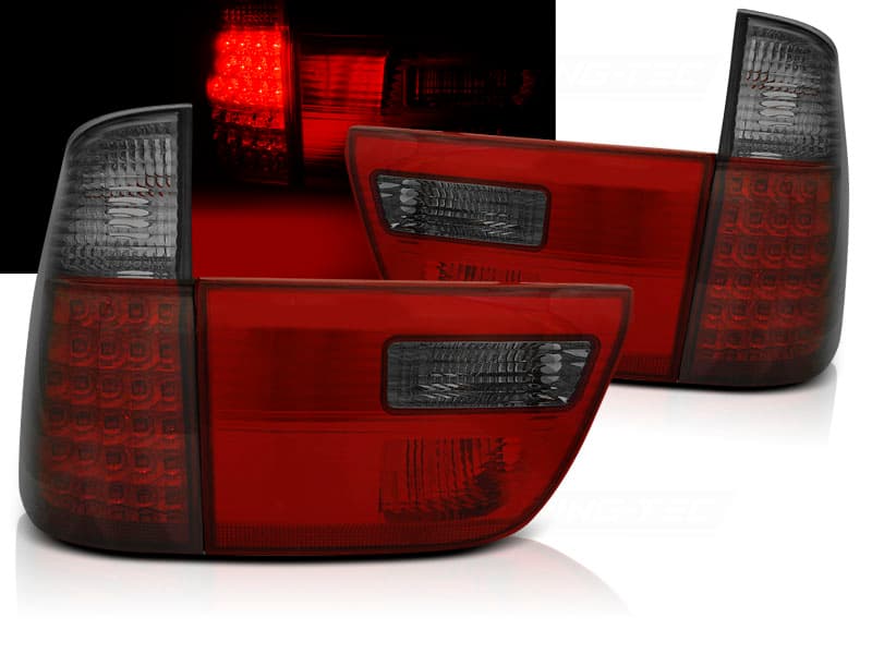 Zadné LED svetlá BMW X5 E53 99-06 Red Smoke