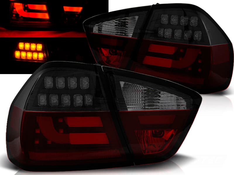Zadné LED BAR svetlá BMW E90 05-08 Red Smoke Black