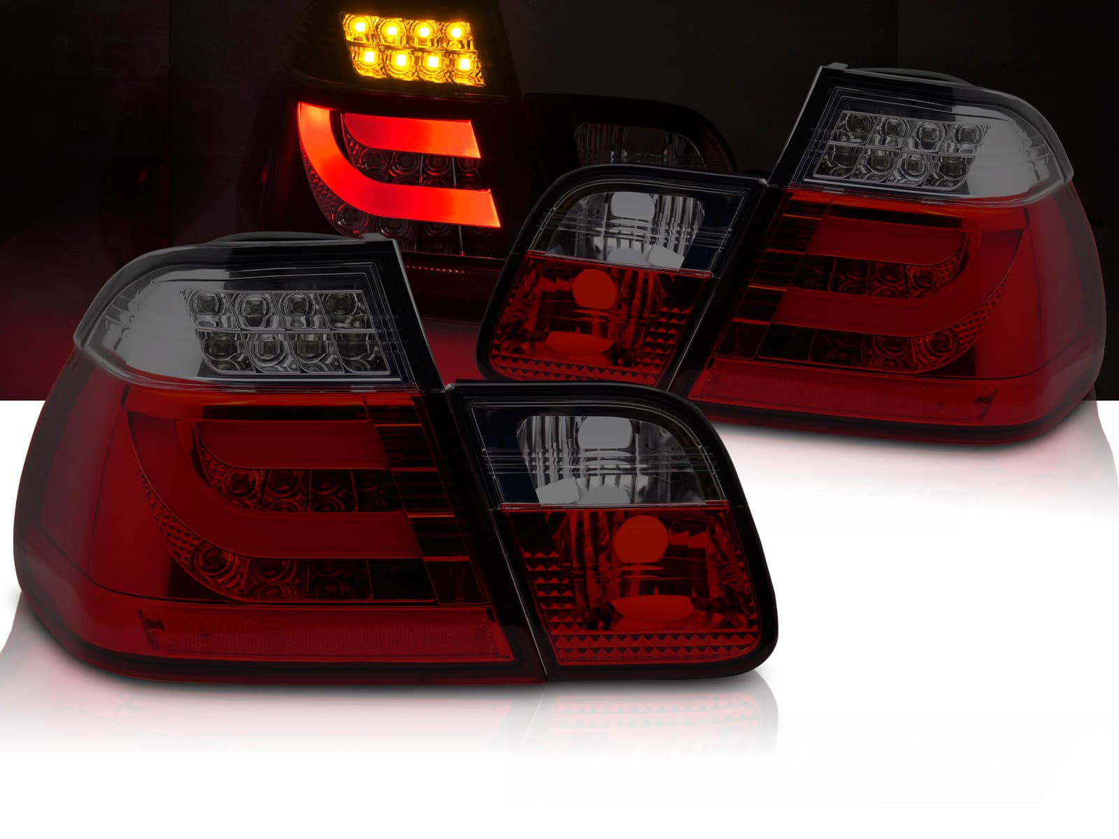 Zadné LED svetlá BMW E46 Sedan 98-01 Red Smoke
