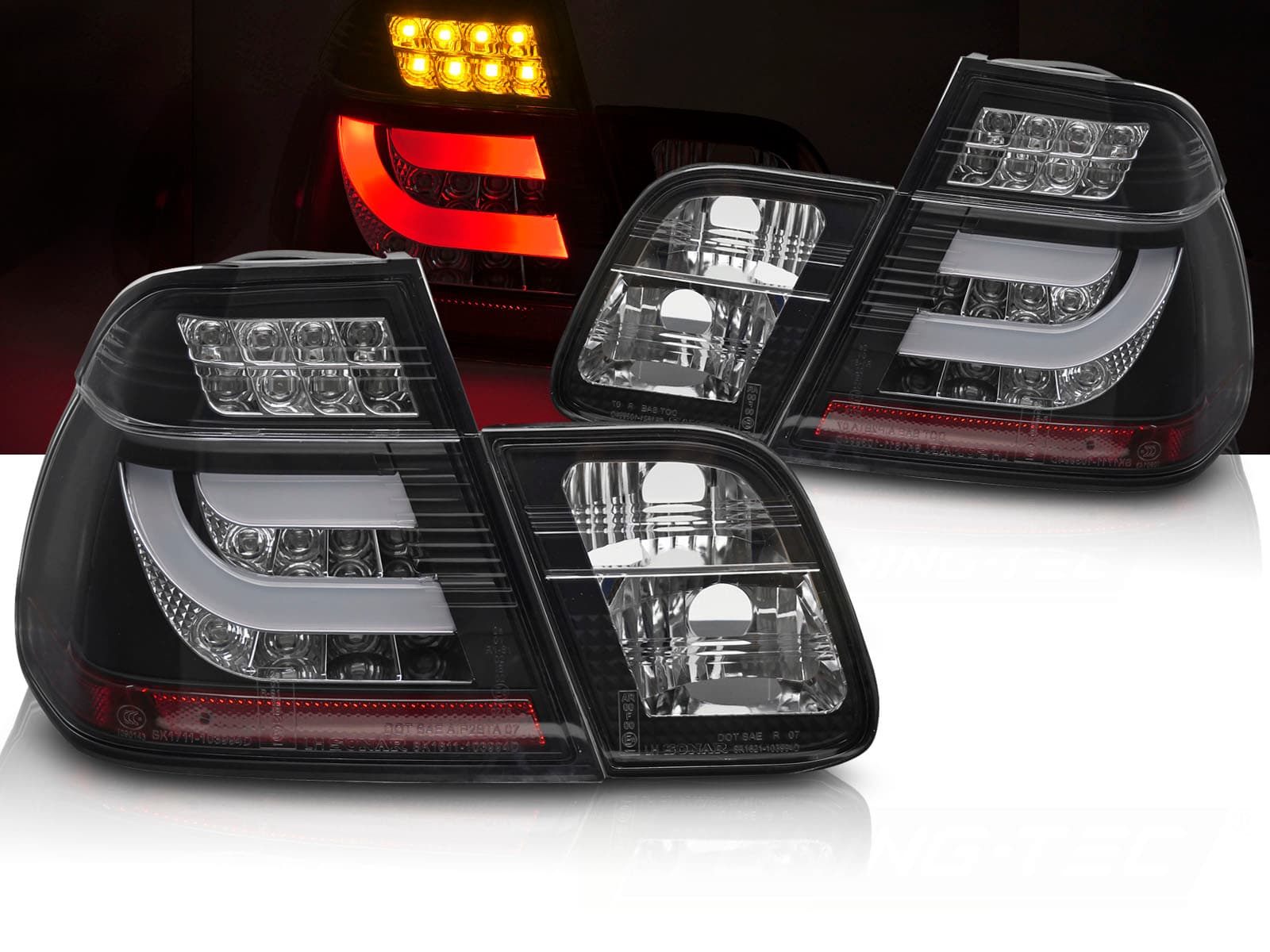Zadné LED svetlá BMW E46 Sedan 01-05 Black