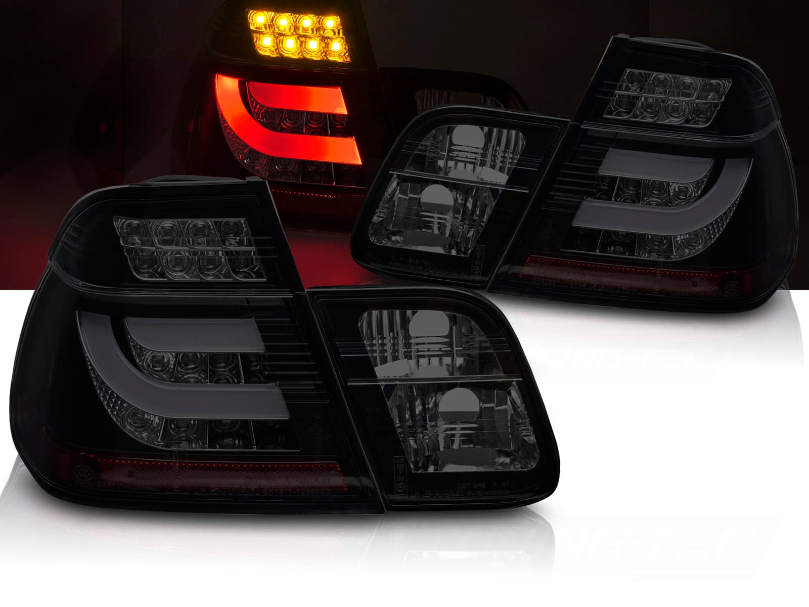 Zadné LED svetlá BMW E46 Sedan 01-05 Black Smoke