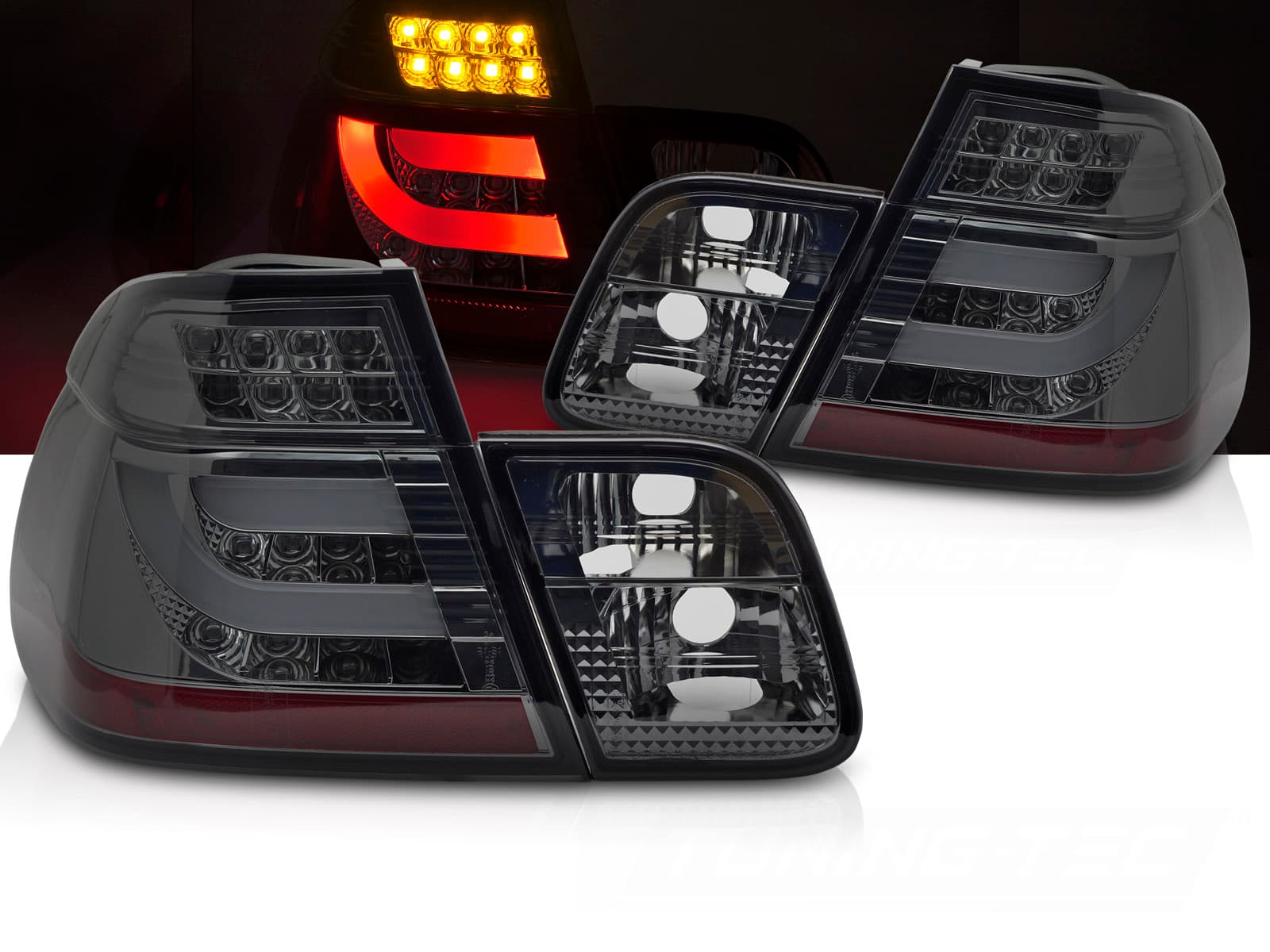 Zadné LED svetlá BMW E46 Sedan 01-05 Smoke