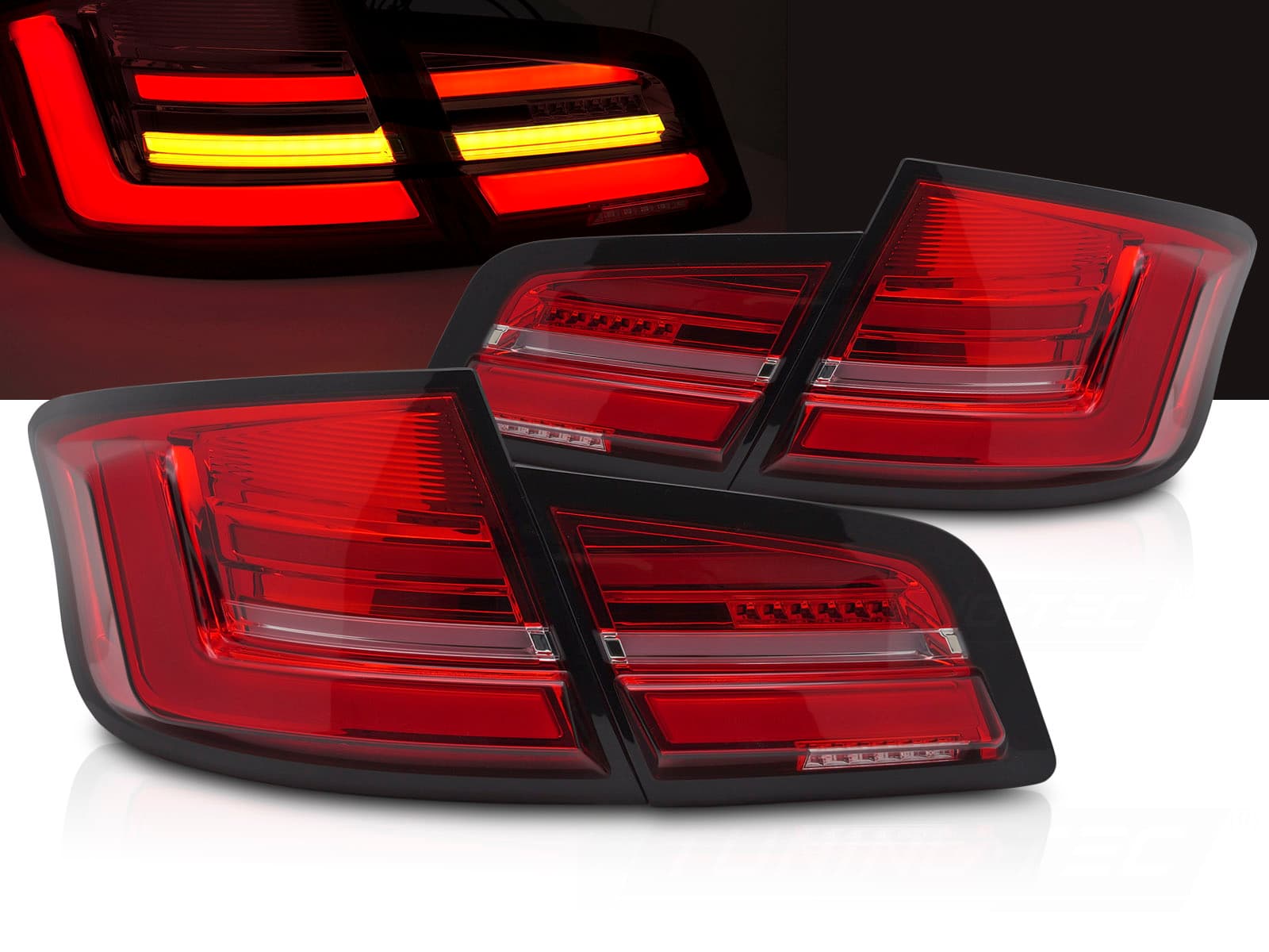 Zadné LED BAR svetlá BMW 5er F10 10-13 Red White