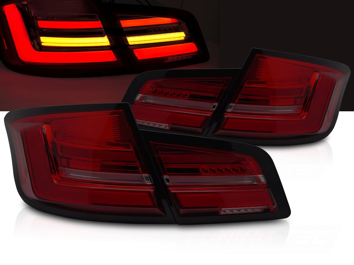 Zadné LED BAR svetlá BMW 5er F10 10-13 Red Smoke