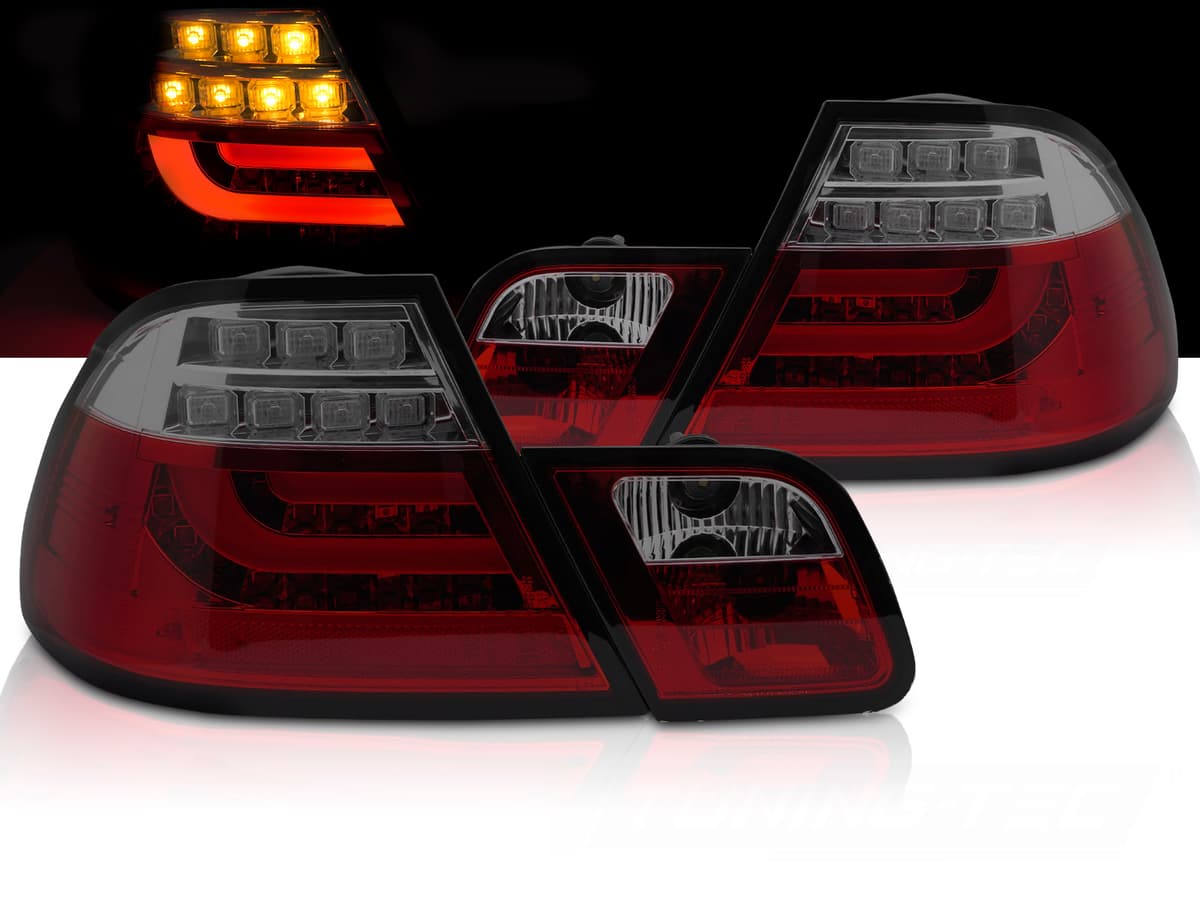 Zadné LED svetlá BMW E46 Coupé 03-06 Red Smoke
