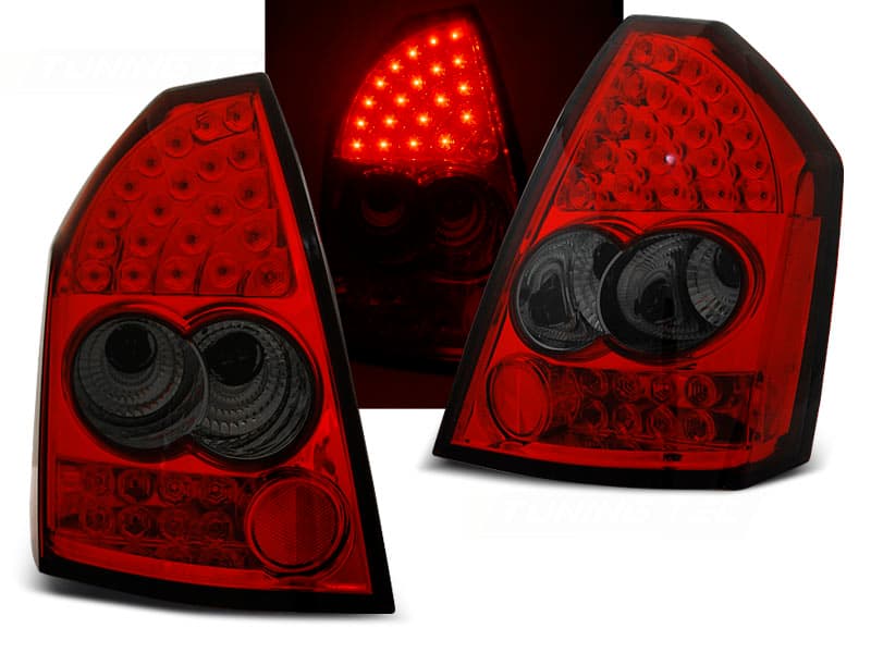 Zadné LED svetlá Chrysler 300C 05-08 Red Smoke
