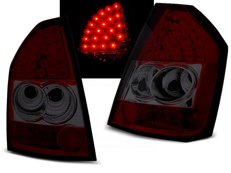 Zadné LED svetlá Chrysler 300C / 300 08-10 Red Smoke